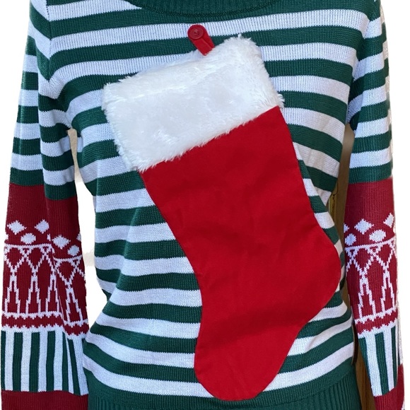 Ugly Christmas Sweater with Wine Holder Small NWT - Picture 5 of 16